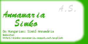 annamaria simko business card